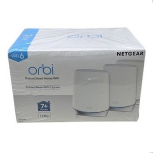 Retail price new $469 Netgear Orbi AX4200 Tri-Band Mesh WiFi 6 System  RBK753  3-Pack  New Sealed