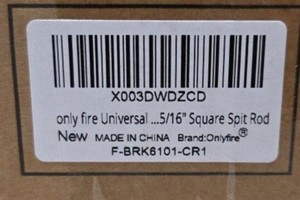 Retail value about $70$80 new Onlyfire Universal Rotisserie Kit 516 Square Spit Rod F-BRK6101-CR1 Sealed Box