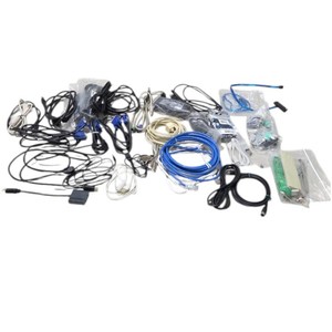 Large Mixed Computer Cable Lot VGA USB Ethernet Power Adapter Phone and Misc Cords