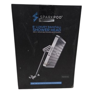 SparkPod 8 Luxury Rainfall Shower Head With 11 Adjustable Arm Matte Black