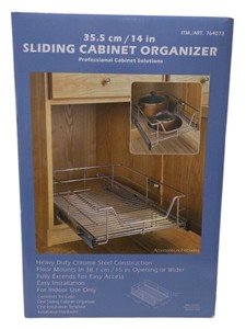 14 Sliding Cabinet Organizer Chrome Steel