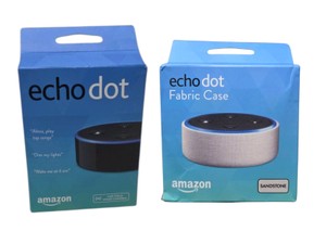Amazon Echo Dot 2nd Gen Smart Speaker with Alexa Voice Control with fabric case