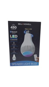 Bell  Howell 450 Lumens LED Multicolor Bluetooth Speaker Light Bulb E26 Base