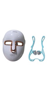 SDKWDH LED Light Therapy Face Mask w Blue Neck and Shoulder Roller Massager