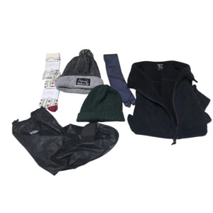 Mixed Clothing & Accessories Lot - Reebok 4XLT Fleece, Hats, Socks, Tie, Arunners Shoe Cover