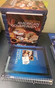 American government textbook with teacher edition (R216)