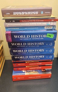 miscellaneous textbooks and history textbooks with teachers Edition (R216)