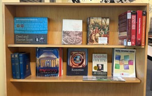 books on bookshelf (R216)