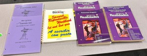 books for level one students, Spanish teacher, resource books, assessment program programs, etc. (R214)