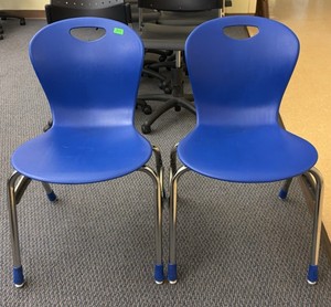Blue chairs, two in lot  (r202)