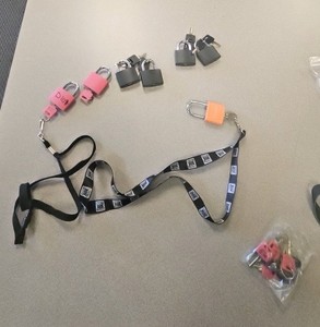 small bag of locks with keys (r206)