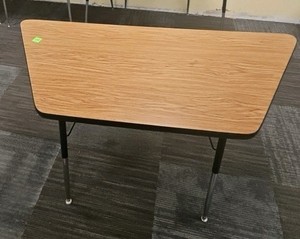 trapezoid laminate table X6  (r213)