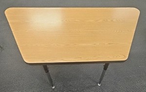 trapezoid laminate table small X 6  (r210)