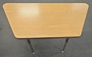 trapezoid laminate table small X3  (r210)