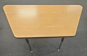 trapezoid laminate table X4  (r210)