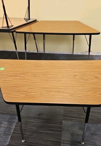 trapezoid laminate table large x4  (r210)