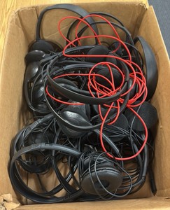 box of headphones  (r210)