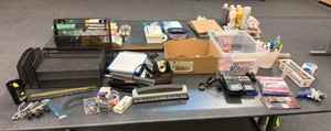 A lot of miscellaneous office supplies  (r202)