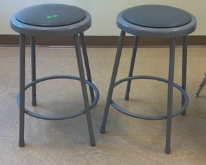2 grey stools (R128)