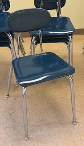 Blue chairs, 24 in lot (R128)