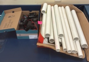 pvc pipe and spring batteryholders (r134)