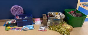 prop making supplies and props and shoes (Hall 1F)