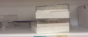 vile holders, funnels, unique glass chem pieces(r136)