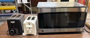 microwave and two toasters  (r114)