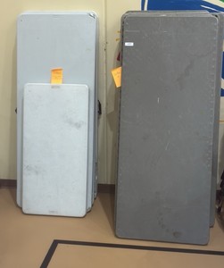 8FT tables  12 TABLES with various stages of issues (GYM)
