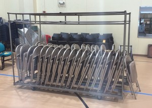 metal folding chairs (gym)