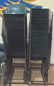 69 dark green chairs (gym)