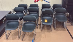 42 Green chairs