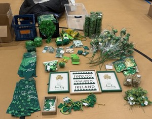 St. Patricks Day decorations (gym)