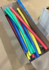 box of pool noodles 19 in box (gym)