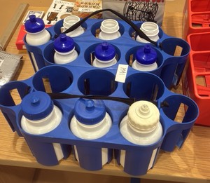 drink carriers with water bottles (gym)
