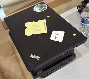 8 Black think pad, computers (gym)