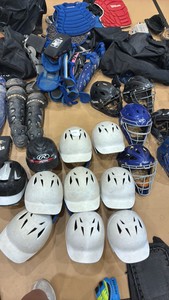 miscellaneous baseball equipment (gym)