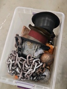 crate and storage container of costumes (r137)