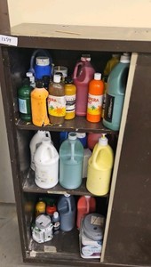 assortment of paints cabinet is included (r137)