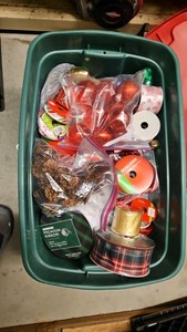 holiday ribbon Christmas bulbs (r137.5)