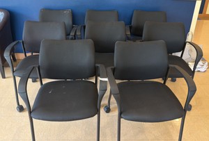 9 black chairs (Lobby)