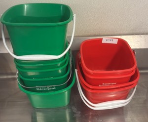 Sanitizer & detergent bins (KITCHEN)