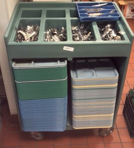 Cambro lunch tray and silverware cart (KITCHEN)