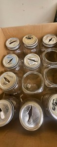 box and two crates of jars (r137.5)