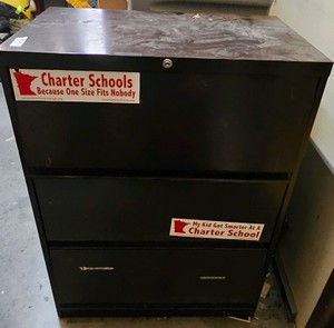 metal cabinet with roll out drawers  (r140)