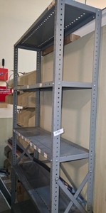metal shelving unit  (r140)