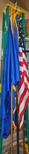 flags and flag poles U.s flag and Minnesota state flag  (r140)