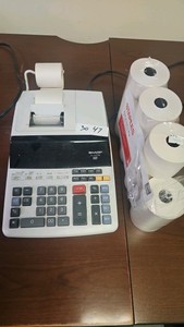 sharp desktop calculator CSR with printer rolls