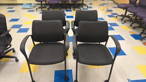 4 black chairs CHB1F