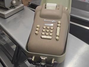 Burroughs Calculator with Paper Print